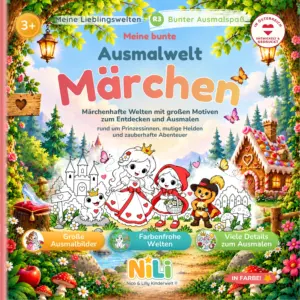 Malbuch Märchen für Kinder – Meine bunte Ausmalwelt von Nico & Lilly