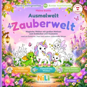 Malbuch Zauberwelt für Kinder – Meine bunte Ausmalwelt von Nico & Lilly