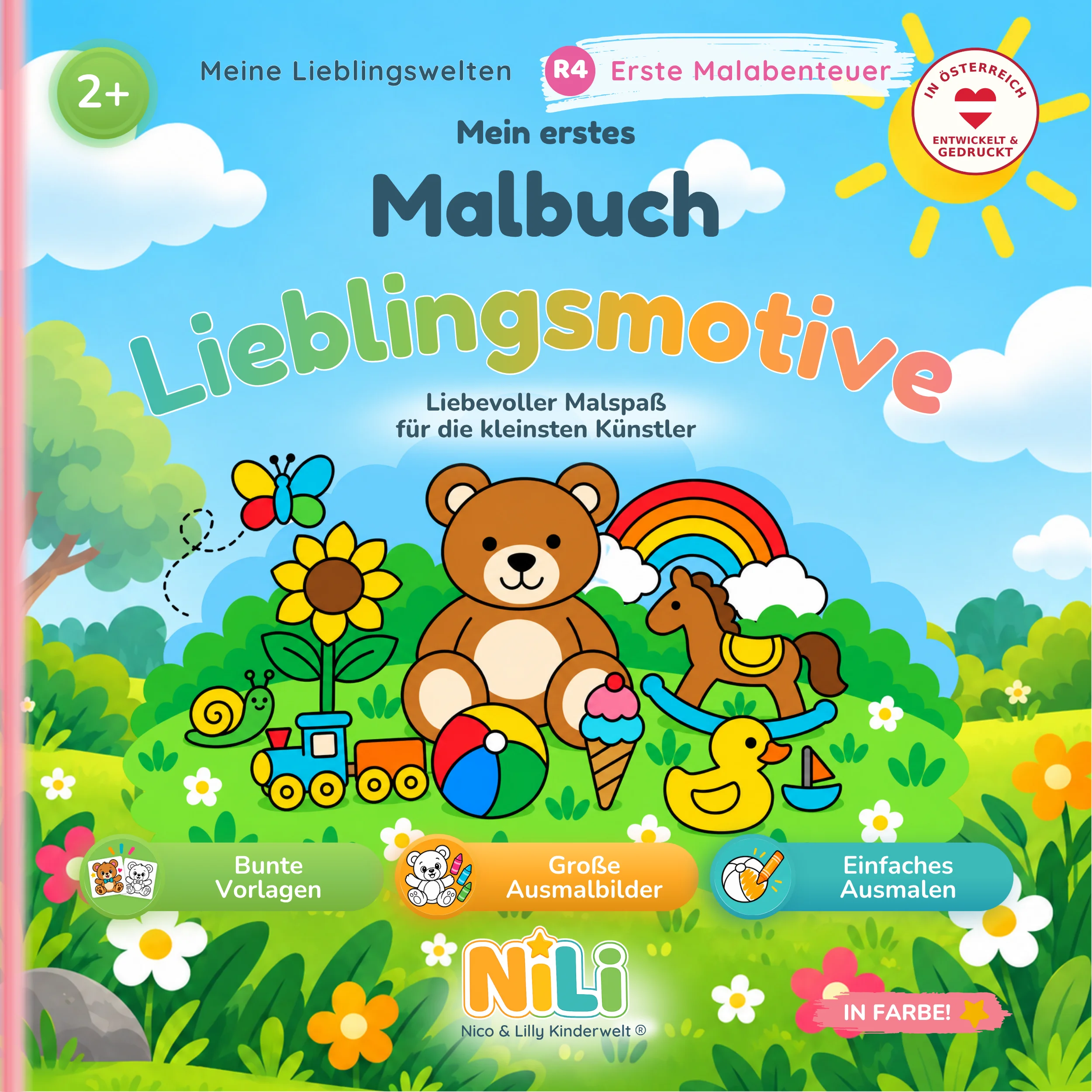 Malbuch ab 2 Jahren – Mein erstes Malbuch Lieblingsmotive von Nico & Lilly