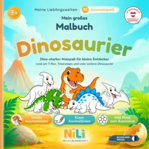 Malbuch Dinosaurier für Kinder – Mein großes Malbuch von Nico & Lilly