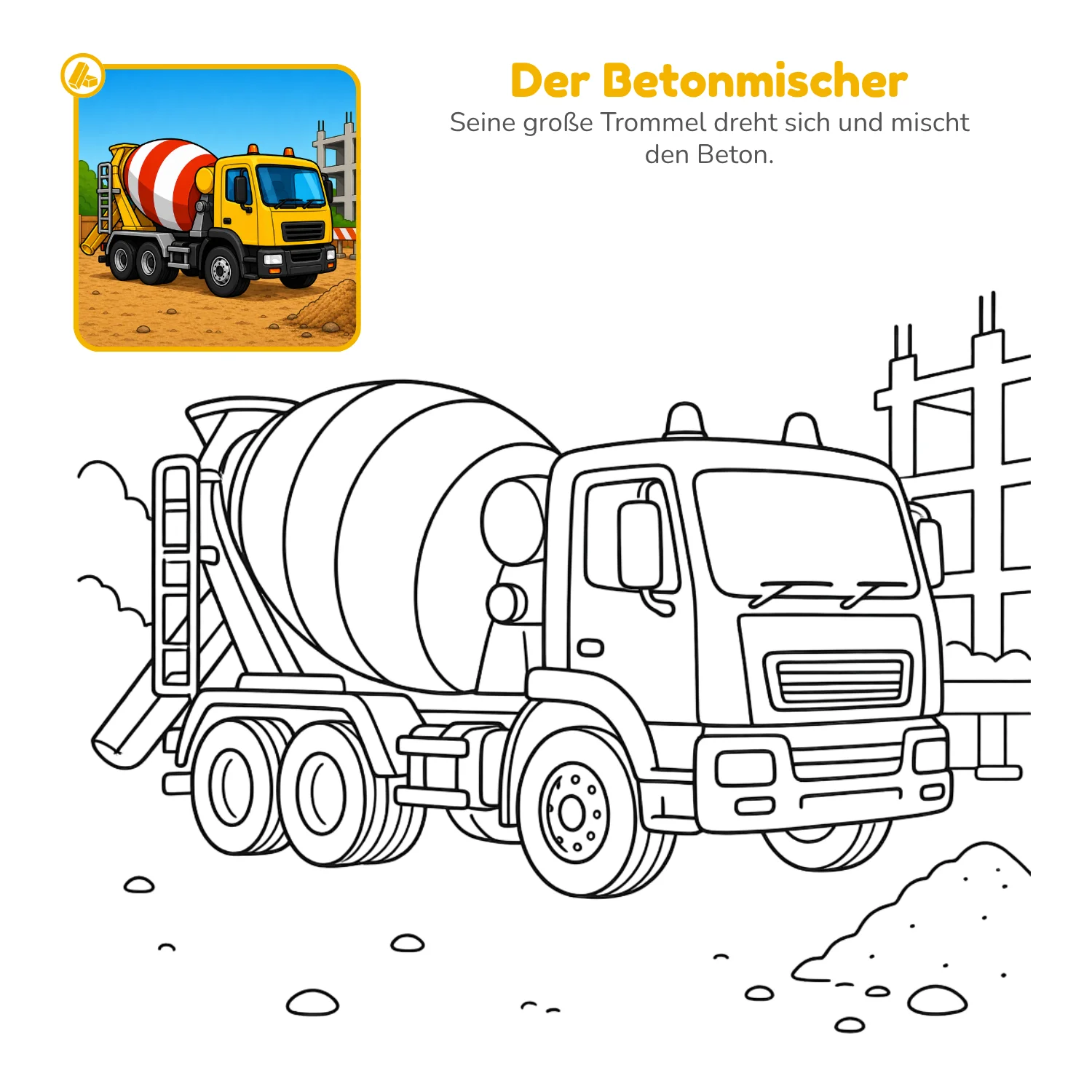 Mein großes Malbuch & Rätsel – Baustelle – Bild 3