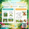 Rückseite von Mein großes Malbuch & Rätsel – Dschungel