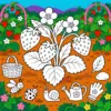 Erdbeeren zum Ausmalen im Malbuch Mein Garten